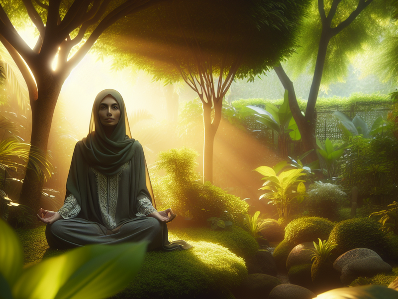 Meditation in a garden